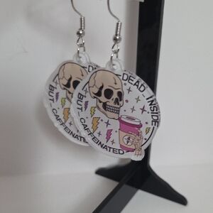 Skull and Coffee Earrings